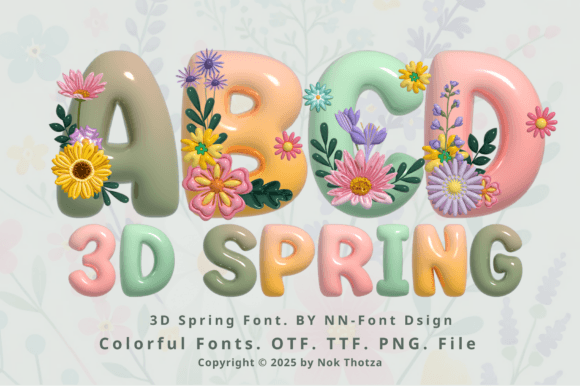 3D Spring Font: A Vibrant Typeface for Seasonal Design