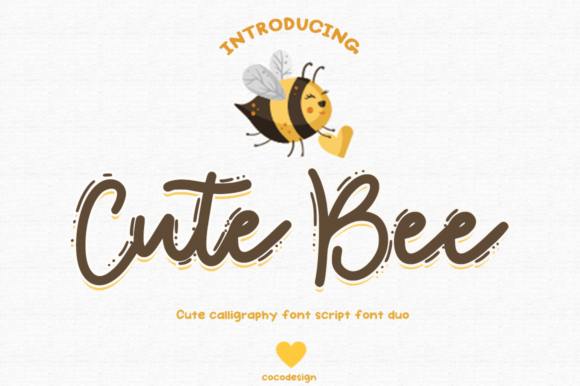 Cute Bee: The Perfect Font Duo for Elegant Designs