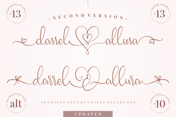 Darrel Allura Second: The Elegant Script Font for Creative Projects