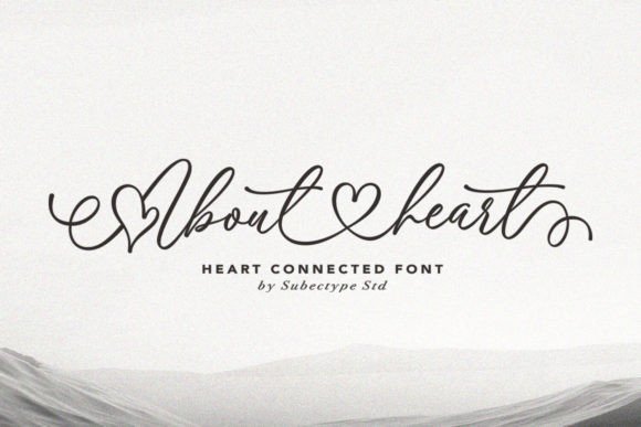 Discover the About Heart Font: Elegant Script for Designs