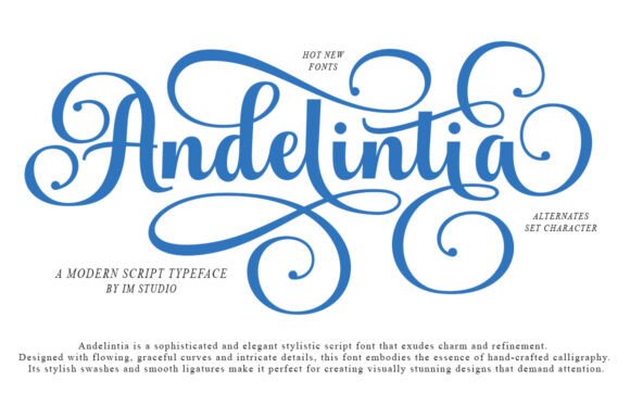 Discover the Andelintia Calligraphy Font