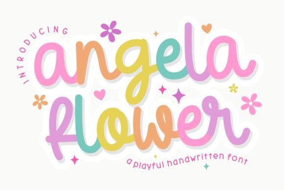 Discover the Delightful Spark of the Angela Flower Font