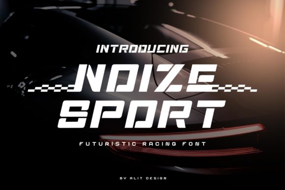 Noize Sport: Bold Display Font for Racing Designs