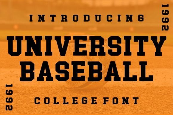 University Baseball: A Vintage Collage Varsity Display Font