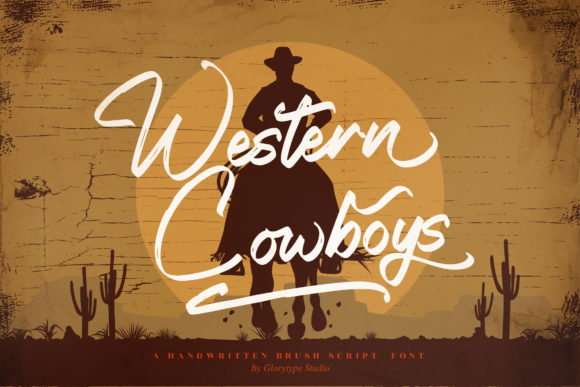 Western Cowboys: Elegant Handwritten Font for Creative Projects